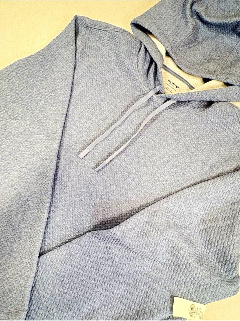 Old Navy Light Blue Textured Pullover Hoodie